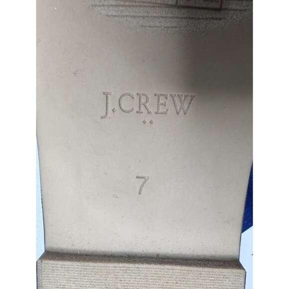 J. Crew Women's Blue Satin Knot Slide Sandals Size 7 - Picture 8 of 9